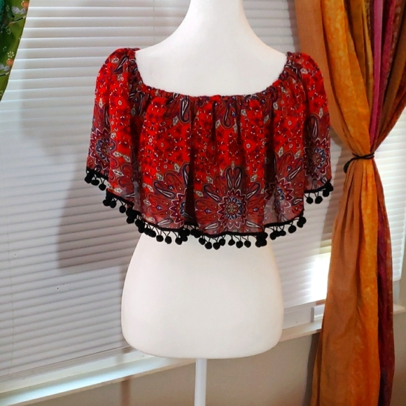 BOOHOO Paisley Crop Top - Picture 4 of 4